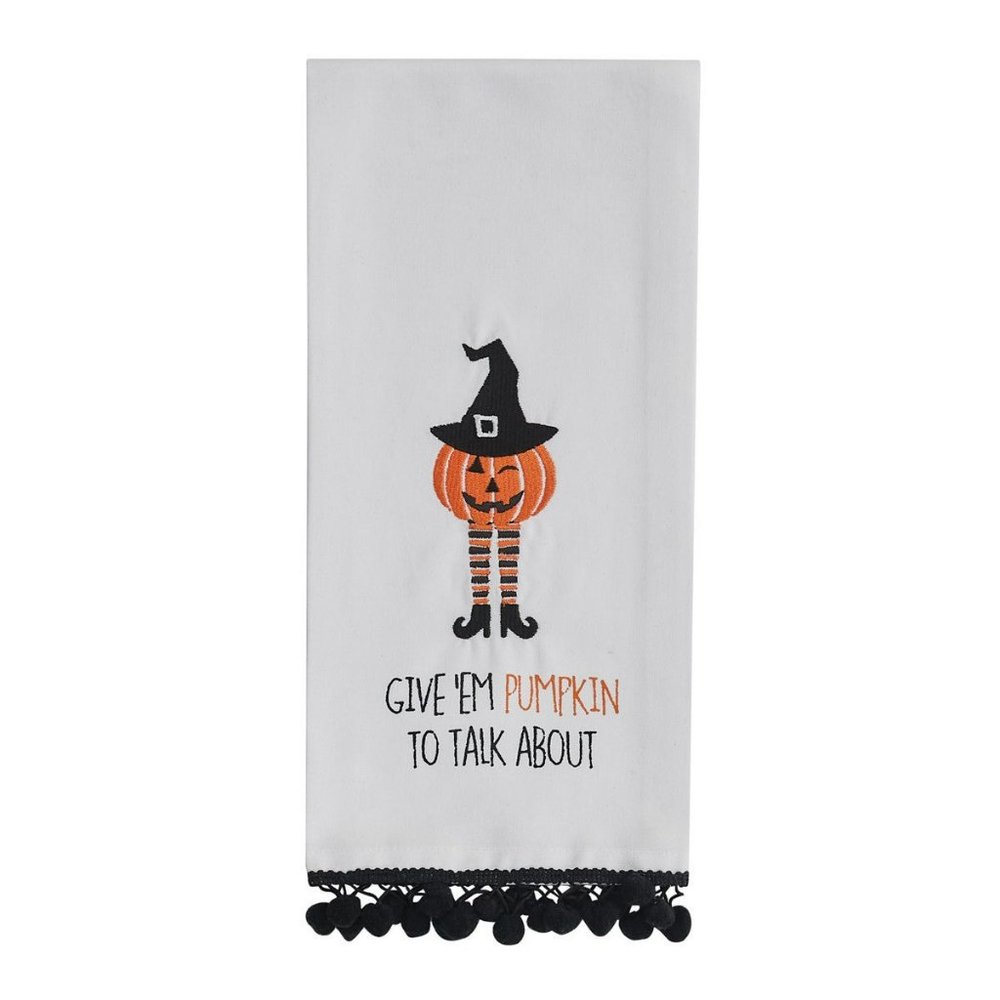 GIVE EM PUMPKIN DECORATIVE DISHTOWEL